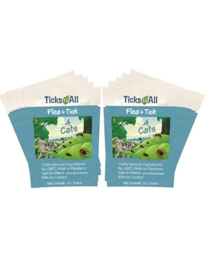 All Natural Flea and Tick Wipes 4 Cats (10 count.) - 10 count