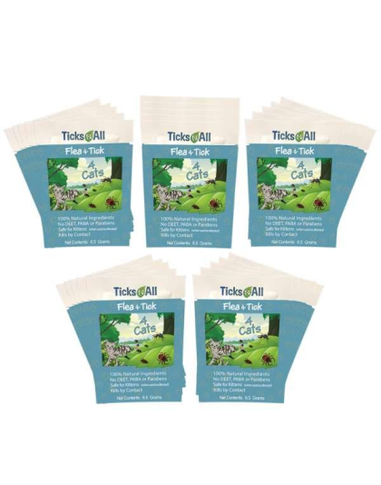 All Natural Flea and Tick Wipes 4 Cats (25 count.) - 25 count