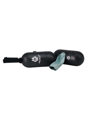 Black - Pill Dispenser with Epi Degradable Poop Bag Roll