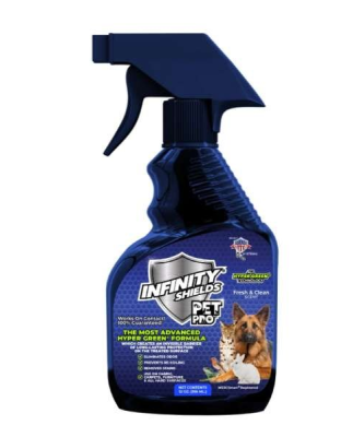 Blue - Infinity Shields  Pet Pro 12 oz Odor & Stain Remover - Prevents Re-Soiling (FRESH & CLEAN) Longest-Lasting - 12oz