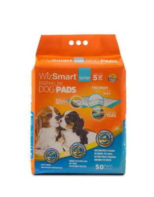 WizSmart All Day Dry Dog Pads Super 50 Count - 50 Count (Super)