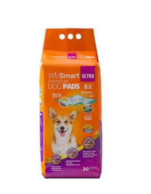 WizSmart All Day Dry Dog Pads Ultra 30 Count - 30 Count (Ultra)