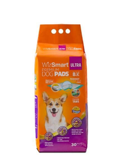 WizSmart All Day Dry Dog Pads Ultra 30 Count - 30 Count (Ultra)