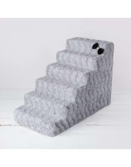 Dove Grey - Luxury Dog Stairs - 6-Step