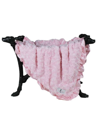 Baby Pink - Ruffle Baby Dog Blanket - Small