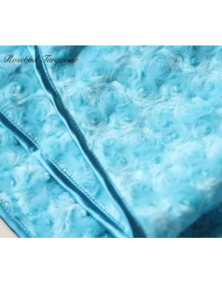Turquoise - Rosebud Dog Blanket - Small
