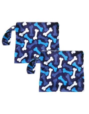 Blue - Blue Bone Yucky Puppy Dog Poop Bag Holders- Extra Large Size - 6.75x9.25