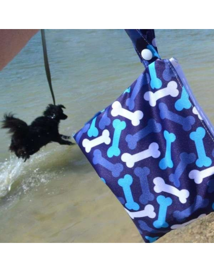 Blue - Blue Bone Yucky Puppy Dog Poop Bag Holders- Standard Size - 6.75x6.25