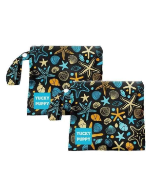 Black/Blue/Orange - Starfish Yucky Puppy Poop Bag Holders - 6.75x6.25