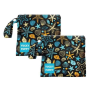 Black/Blue/Orange - Starfish Yucky Puppy Poop Bag Holders - 6.75x6.25