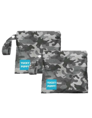 Gray - Gray Camo Dog Poop Bag Holders, Standard Size - 6.75x6.25