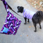 Pink/Purple - Pink-Purple Bone Yucky Puppy Dog Poop Bag Holders- Standard Size - 6.75x6.25