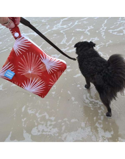 Red - Palm Yucky Puppy Dog Poop Bag Holders  - 6.75x6.25