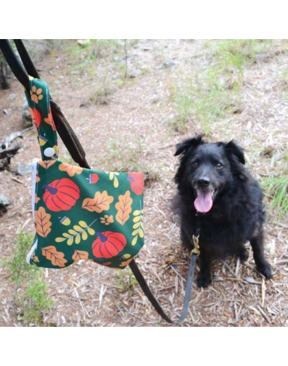 Green/Orange/Yellow - Yucky Puppy Autumn Dog Poop Bag Holders - 7x6.25