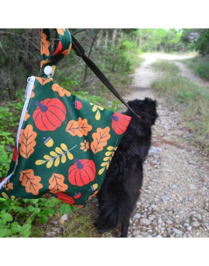 Green/Orange/Yellow - Yucky Puppy Autumn Dog Poop Bag Holders - 7x6.25