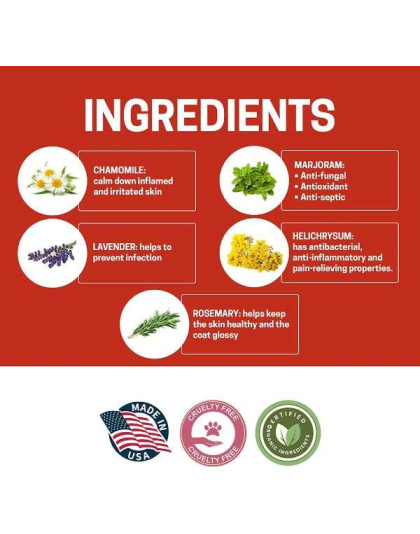 Red - All-Natural Dog Shampoo (5 Treatment Options Available) - 16 oz