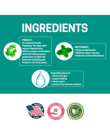 Green - All-Natural Dog Dental Freshener 8 oz - 8 oz