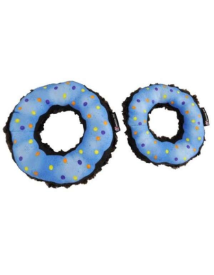 Blue/Chocolate - Donut Dog Toy - Medium