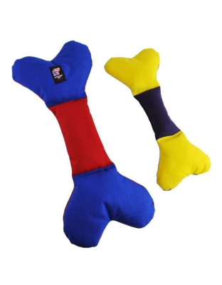 Purple Yellow - Da Bone Dog Toy - Medium - Medium