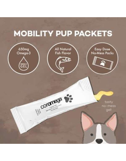 Coromega Pup Packets Omega-3 Joint & Muscle Mobility Support - 30 Pieces
