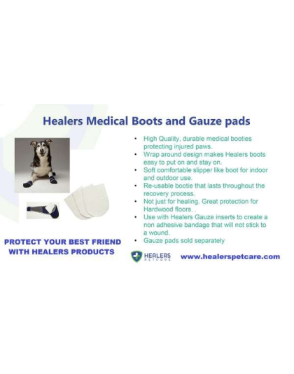 Blue - Healers Medical Dog Booties - Medium