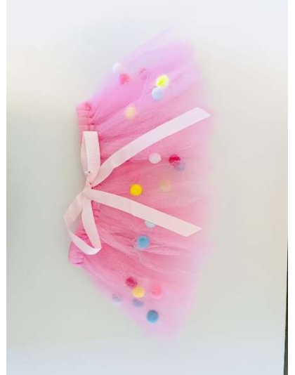 Pink - Pink Pom Pom Dog Tutu Skirt (XXL) - XXL