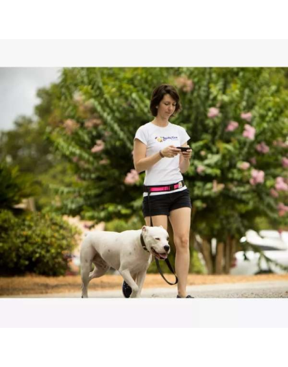 Neon Yellow - Hands Free Dog Leash Belt - Medium-Large