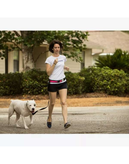 Safety Orange - Hands Free Dog Leash Belt - Small-Medium
