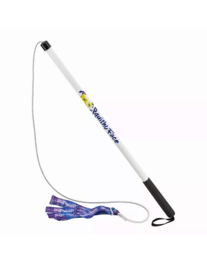 Purple/Blue Tie Dye - Flirt Pole V2 Dog Toy with Lure - Regular