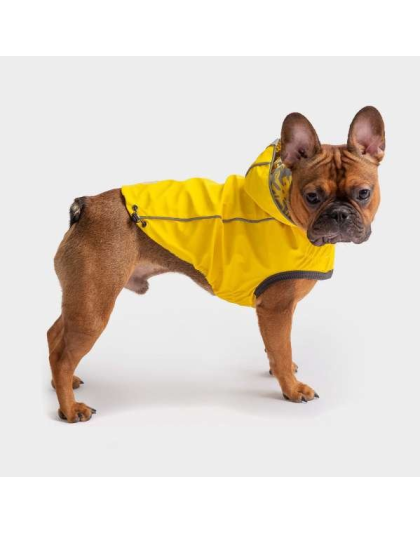 Yellow - GF Pet Reversible ElastoFit Raincoat  - Medium