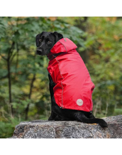 Red - GF Pet Reversible ElastoFit Raincoat  - 2XS