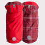 Red - GF Pet Reversible ElastoFit Raincoat  - Small