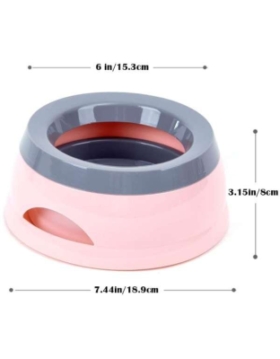 Pink - No Spill Dog Water Bowl