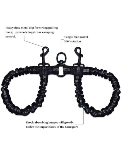 Black - Dual Bungee Leash Add-On