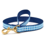 Blue Gingham - Blue Gingham Collar or Leash - Small Narrow