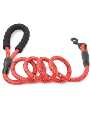 Orange - 5FT Rope Leash with Comfort Handle
