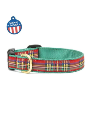 Christmas Sparkle - Christmas Sparkle Plaid Collar or Leash - Small Wide
