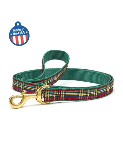 Christmas Sparkle - Christmas Sparkle Plaid Collar or Leash - Small Wide