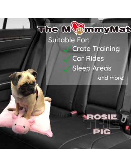 Rosie the Pig - The MommyMat - Heartbeat Anxiety Pet Bed Mat - 18 x 18 in