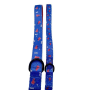 Red/White/Bones - Cutie Ties Fun Design Dog Leash - Small