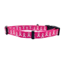Breast Cancer Awareness Pink - Cutie Ties Fun Design Dog Collar - Small