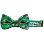 Christmas Festive Green - Cutie Ties Fun Design Dog Collar - Small