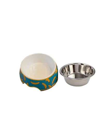 Bananas - Cutie Ties Dog Bowl - Medium