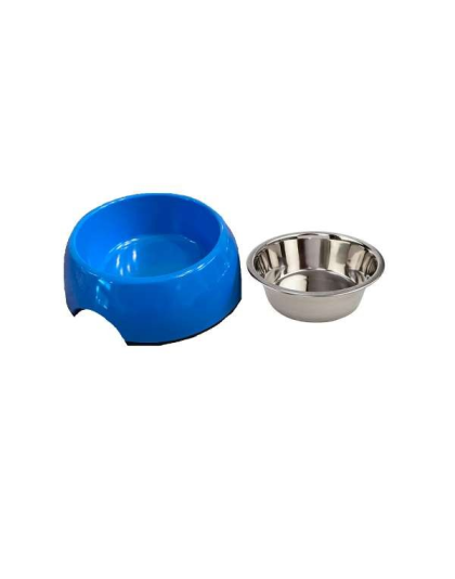 Blue - Cutie Ties Dog Bowl - Small