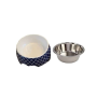 Modern Navy - Cutie Ties Dog Bowl - Medium