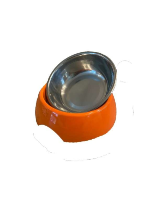 Orange - Cutie Ties Dog Bowl - Small