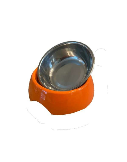Orange - Cutie Ties Dog Bowl - Small