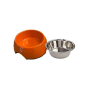 Orange - Cutie Ties Dog Bowl - Small