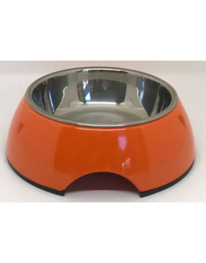 Orange - Cutie Ties Dog Bowl - Small