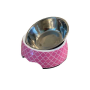 Cutesy Pink - Cutie Ties Dog Bowl - Medium